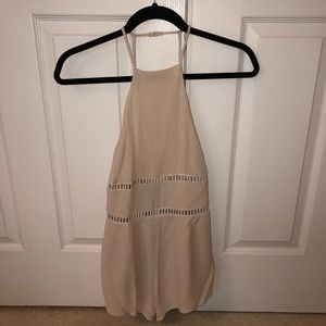 Cream colored high neck romper